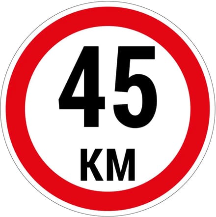 45 km bord | gecoat dibond materiaal | 10 cm
