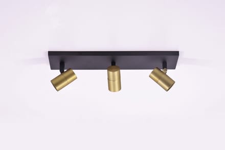 Spot Picollo 3 lichts L 40 cm incl mini GU10 zwart goud
