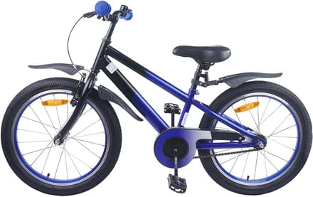 Kinderfiets - Jeugdfiets Kinderloopfiets - Veilig Fietsen Leren - Stevig Stalen Frame - 18 inch - Blauw Zwart