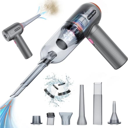 MKSS® Handstofzuiger Draadloos - Auto Stofzuiger - Grijs