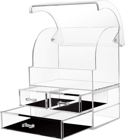 Cosmetische make-up organizer met deksel en grote capaciteit