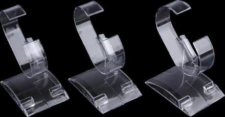 WiseGoods Horloge Display - Horloge Houder - Armband houder - Acryl - Transparant - 3 Stuks