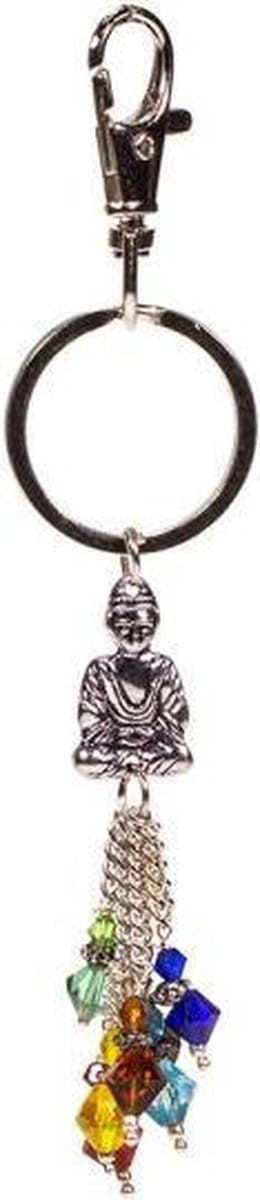 Yogi & Yogini naturals Sleutelhanger chakra boeddha (14 cm)