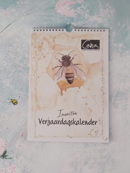 Verjaardagskalender Rosanna Feikens 'Insecten in aquarelle'