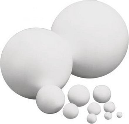 Piepschuim bol/bal - Set van 8x stuks - wit - D12 cm - styropor - hobby figuren - DIY - knutselen - basis materiaal