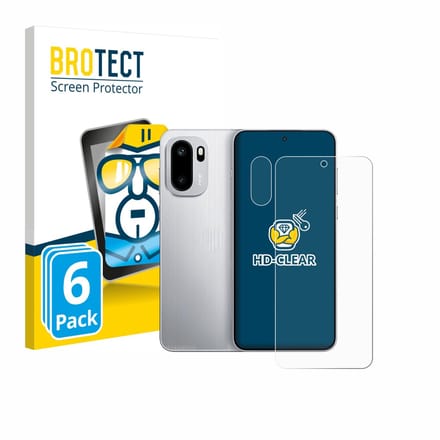 BROTECT - Screenprotector voor OnePlus 15R (Voor+Camera) - Folie Beschermfolie transparant 6 Stuks
