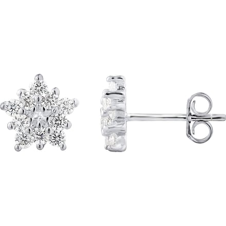Zirkonium en zilver 925 sterrenoxides oorbellen - Sterren