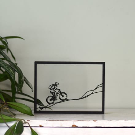Houten lijstje – Floating Frames – Fietser