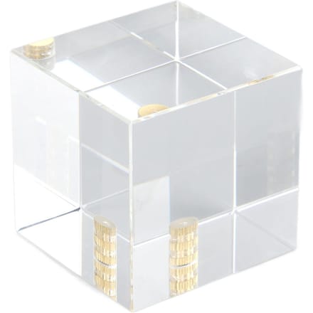 Cube de Verre 50mm Cube de Verre Prisme Magique Attrape-Soleil Prisme de Photographie pour Enfants Science Bureau
