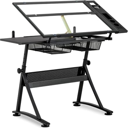 Fromm & Starck Tekentafel - 120 x 60 x 90 cm - kantelbaar - glazen blad 10260095