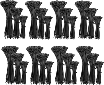 Polyamide kabelbinders, Tie Rips, zwarte kabelbinders set 3,6 mm / 2400 stuks