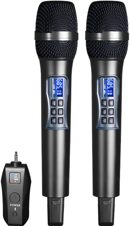 Draadloze microfoon met ontvanger - Met eersteklas geluidskwaliteit 2-pack