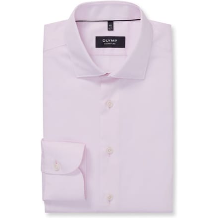 OLYMP Signature Overhemd, Tailored Fit, Signature Kent, Lichtroze