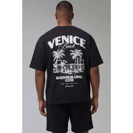 Active Venice Beach Oversized T-shirt | Black | Size Medium