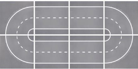 Eduplay bouwstenen bouwplaten 32x32 noppen 8 stuks racebaan.