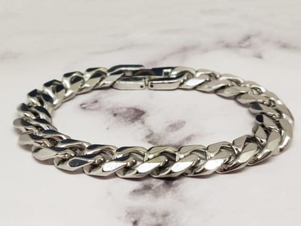 Mei's - Muse Tough Chain - armband heren - RVS zilver - polsmaat 17 cm