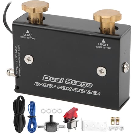 Auto Dubbelstaps Turbolader Boost Elektronische Controller Kit Aluminiumlegering voor 12V Auto Universeel