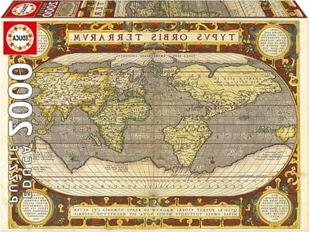 Puzzel Wereldkaart - Legpuzzel Kaart - Ontspanning Thuis - 2000 Stukjes - 96 x 68 cm - Diverse Kleuren