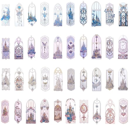 Dailygoods - Set van 40 Holografische Bladwijzers voor Boekenliefhebbers