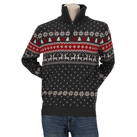 Skipper kersttrui heren - Grijs / XXL