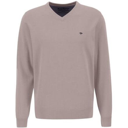 Fynch-Hatton Trui Uni Katoen V-Hals Pale Berry / male