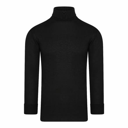 Beeren Thermo colshirt lange mouw Zwart maat M