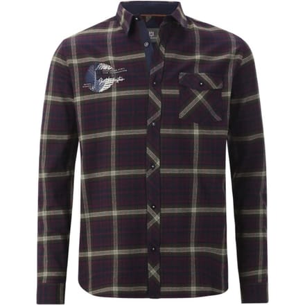 Jan Vanderstorm herren Overhemd - 41/42 - donkerlila - Plus Size