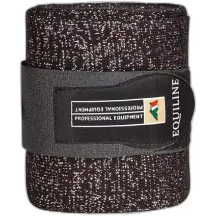 Equiline Glitter Bandages set van 2 - maat One size - black