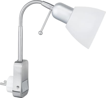 TRIO LIGARA - Stekkerspot - Nikkel mat - excl. 1x E14 10W - Flexibel - Geïnstalleerde schakelaar