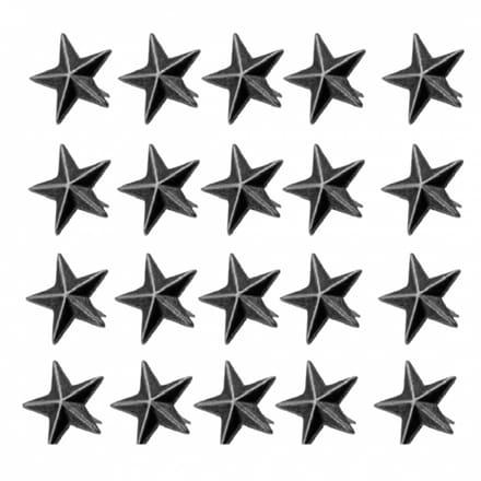 75 Kleding studs-Ster-Gun Zwart-10 mm - Charme Bijoux
