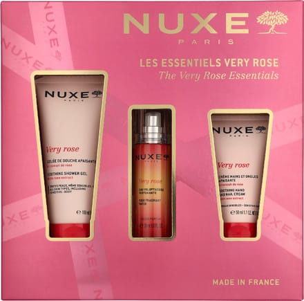 Nuxe Very Rose Set 180 ml - Shower Gel 100ml/ Edp Spray 30ml/Hand Cream 50ml