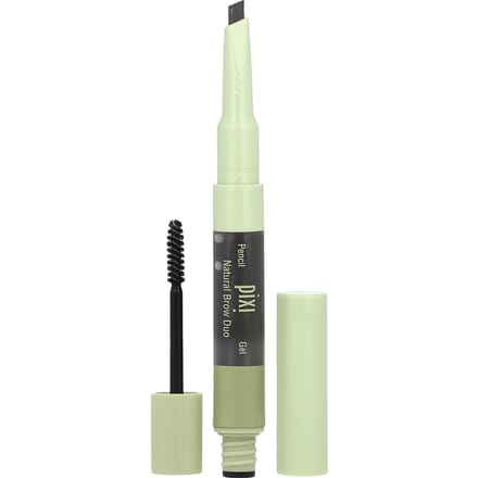 Pixi Beauty, 2-In-1 Natural Brow Duo, Brow Pencil & Gel, 0634 Soft Black, 1 type