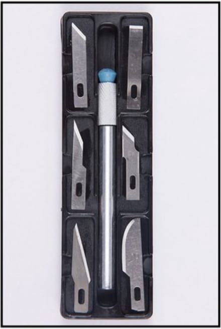 Scalpel Mes 7 Delig | RVS | Scalpelmesjes | Scalpel Mesjes | Hobbymes | Chirurgisch Mesje