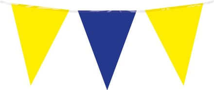 Vlaggenlijn | PE | Kleur: Donker blauw, Geel | Lengte: 10 meter