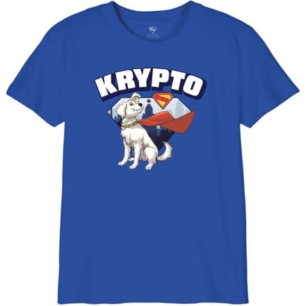 Superman T-shirt - Kids - Krypto - S tot XL - voor Kinderen - blauw