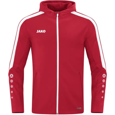 Jako Power Jas Met Kap Dames - Rood | Maat: 42