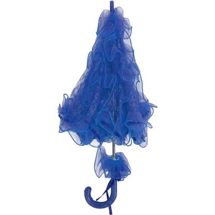 Parasol en dentelle fait à la main pour mariage, élégant et décoratif bleu royal