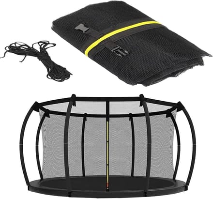 Trampoline Veiligheidsnet - Trampoline Omheining - Veilig Springen - Weerbestendig Nylon - 305 cm - Zwart