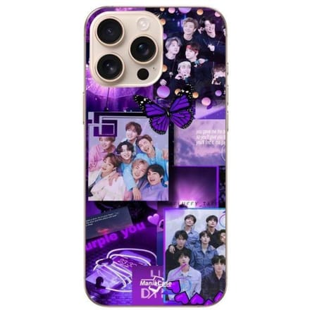 Coque - BTS - Iphone 16 Pro Max - Violet - Souple - Concept violet