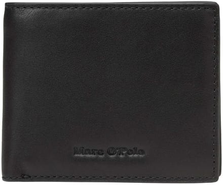 Marc O'Polo Leren portemonnee Tom Combi Wallet Black zwart