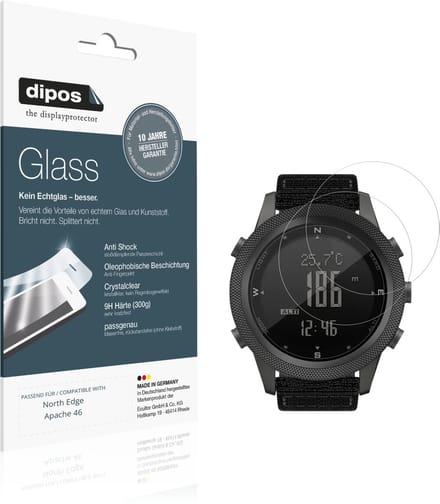 dipos – 2x Pantserfolie geschikt voor North Edge Apache 46 | 9H Screenprotector