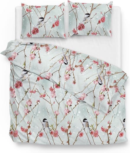 Zohome Sender Dekbedovertrek - Flanel - Lits Jumeaux - 240x200/220 cm - blue