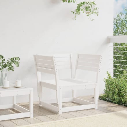 vidaXL - Tuinstoel - massief - grenenhout - wit