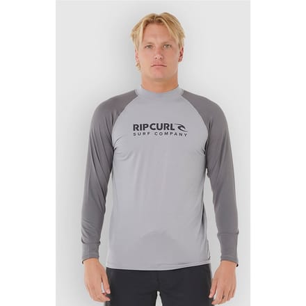 Rip Curl Shock Rash Guard Met Lange Mouwen Grijs M Man