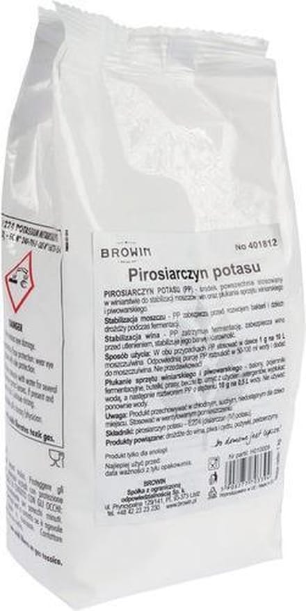 kaliummetabisulfiet 1kg - ontsmetten apparatuur - wijn - bier - sterke drank