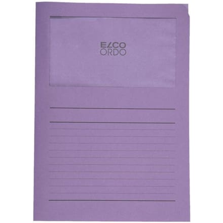 Elco Ordo Cassico L-map met venster A4 100 stuks 220 x 310 mm violet