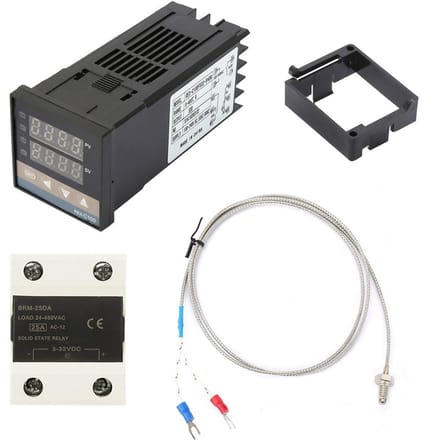 AC Digitale PID Temperatuurregelaar Kits 0?400 graden Celsius + 25A SSR + 1m M6 K-type Thermokoppel
