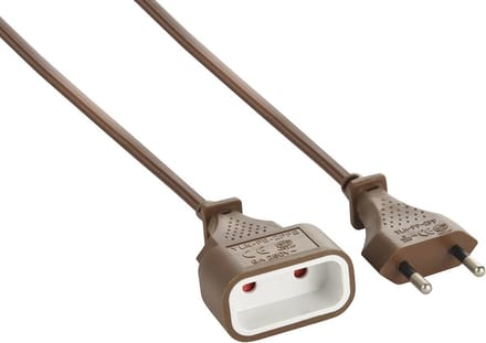 Verlengkabel 3 m met Europese stekker - 6 A - 2 x 0,75 mm²
