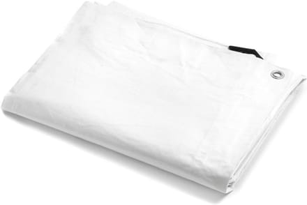 Zwaar PVC Dekzeil 260g/m² Waterdicht met Ringen - Wit - Diverse Groten