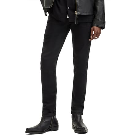 AllSaints Rex Jet Black Größe: W38L30 | Slim Jeans Outlet | Herren | Schwarz